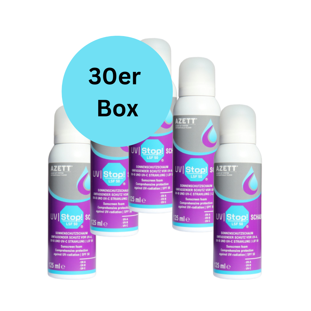 UV Stop 50 Sonnenschutzschaum in der 30er Box günstig kaufen im Limpio Online Shop